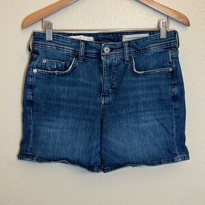 Pilcro and the Letterpress Anthropologie Blue Slim Boyfriend Jean Shorts